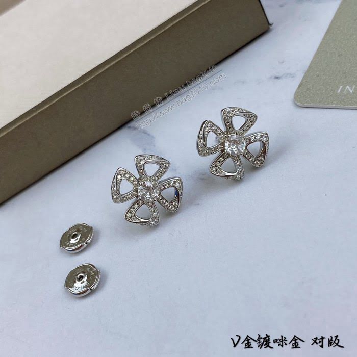 Bvlgari飾品 寶格麗新款925對版詠綻耳釘耳環  zgbq3304